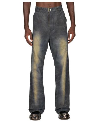 DIESEL Schmutz-effekt gefärbte mid-rise-jeans - Grau