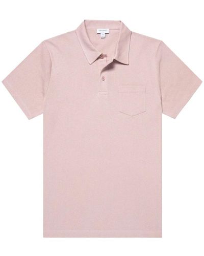 Sunspel Polo Shirts - Pink