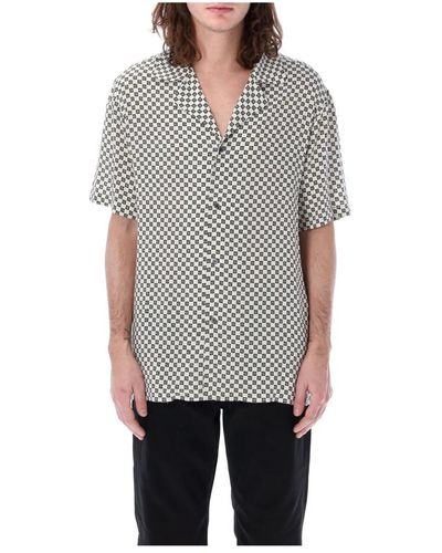 Balmain Mini monogramm bowling shirt - Grau