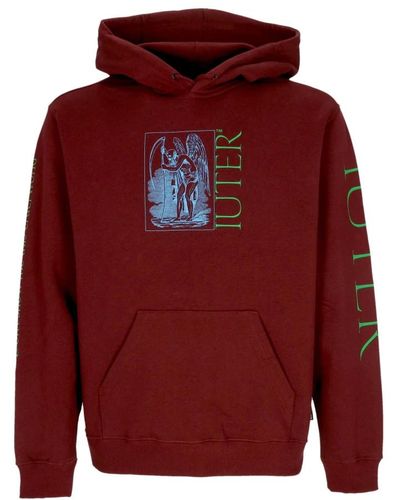 Iuter Burgundy streetwear hoodie - Rot