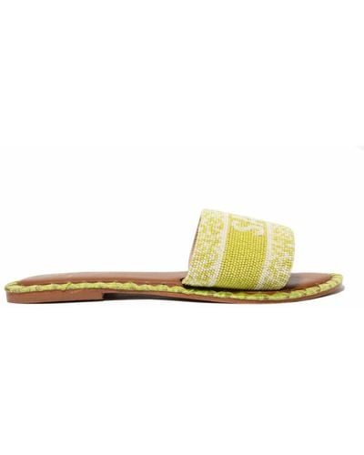 De Siena Flat Sandals - Gelb
