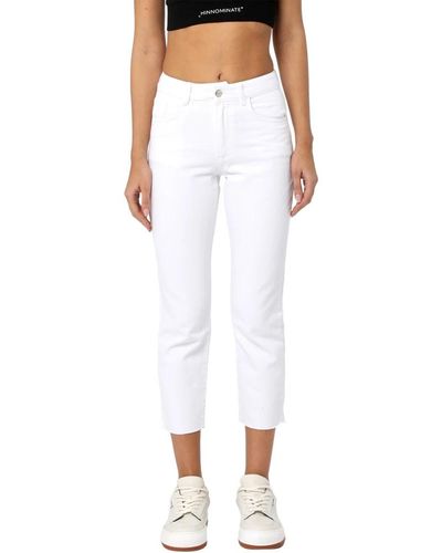 hinnominate Trousers > cropped trousers - Blanc