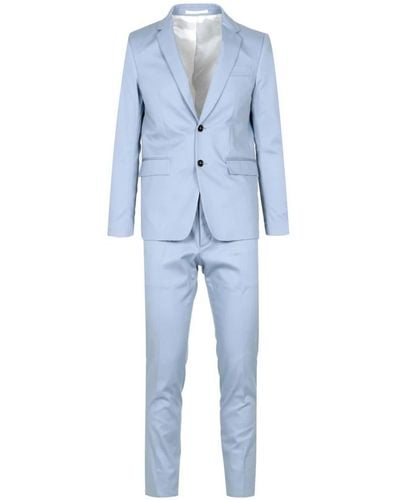 Mauro Grifoni Azzurro chiaro giacca in cotone pantaloni sigaretta - Blu