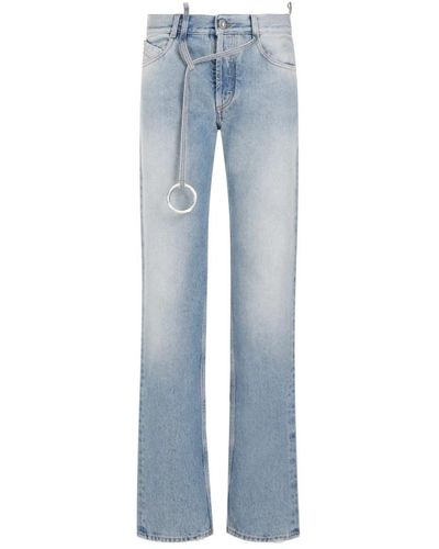 The Attico Blaue distressed denim jeans