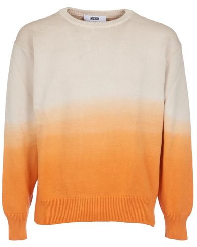MSGM Knitwear > round-neck knitwear - Orange