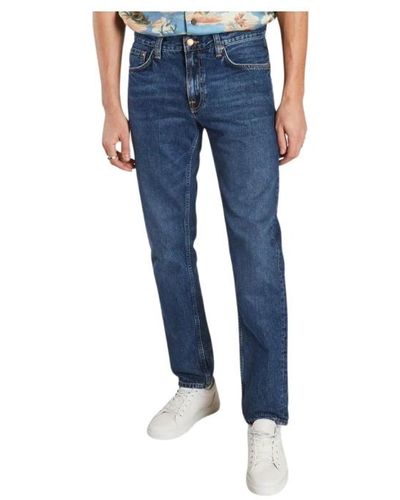 Nudie Jeans Blaue state gritty jackson regular jeans