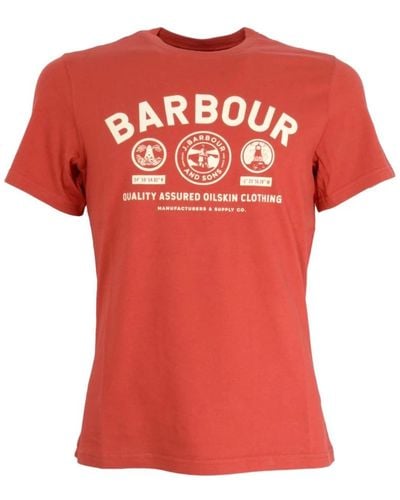 Barbour T-Shirts - Red
