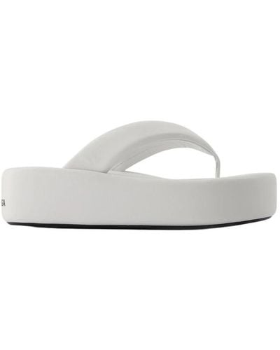 Balenciaga Rise Thong Sandals - White