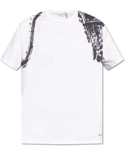 Alexander McQueen Bedrucktes t-shirt - Weiß