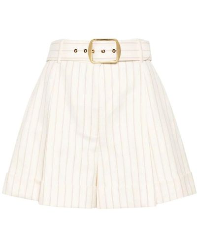 Zimmermann Short Shorts - White