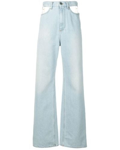 Brunello Cucinelli Cut-out wide leg jeans - Blau