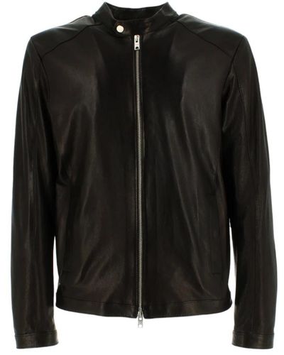 DFOUR® Leather Jackets - Black