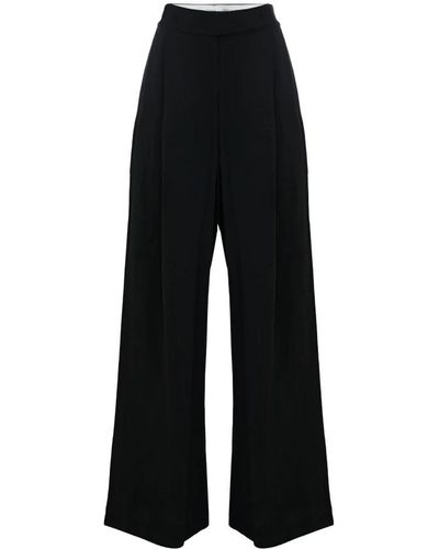 Kocca Pantalones elegantes con pliegues - Negro