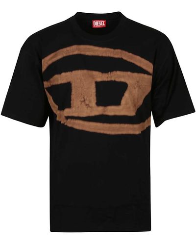 DIESEL Bleach t-shirt - Schwarz