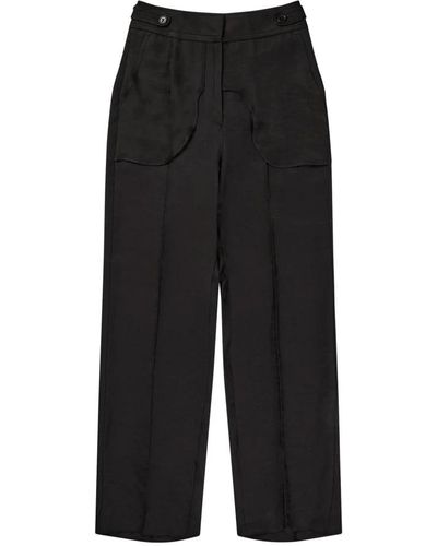 Munthe Pantaloni eleganti a vestibilità ampia con tasche laterali - Nero