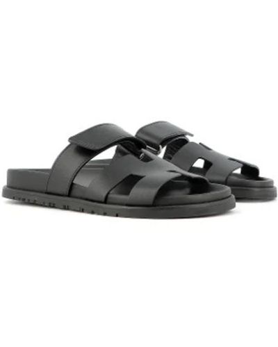 Hermès Black leather hermes sandals - Nero