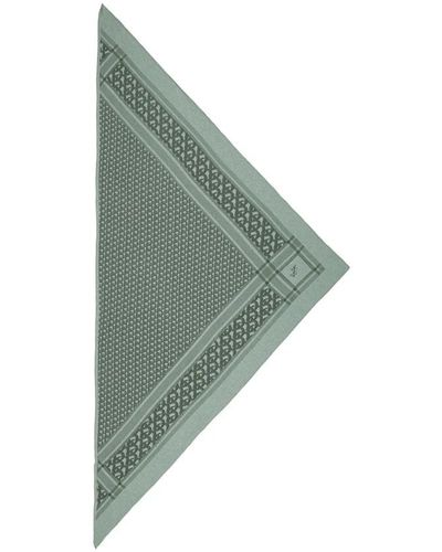 Lala Berlin Sciarpa in cashmere con monogramma triangolare - Verde