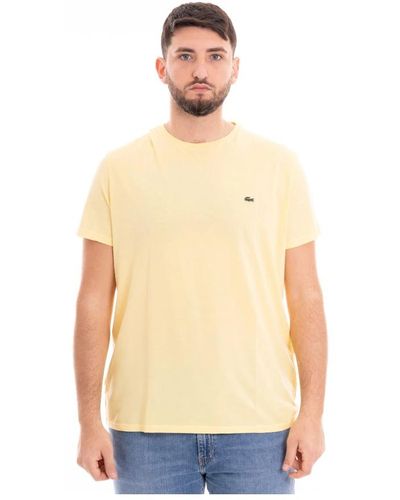 Lacoste Lässiges t-shirt für männer - Gelb