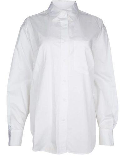 Calvin Klein Stylisches hemd,locker sitzendes baumwollhemd - Weiß