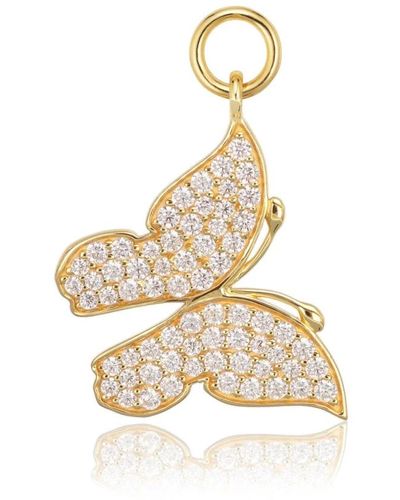 Sif Jakobs Jewellery Schmetterling hoop charm anhänger vergoldet - Mettallic