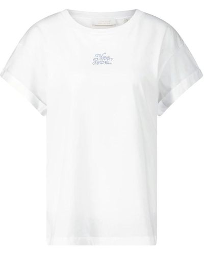 Rich & Royal T-shirt con logo scintillante - Bianco