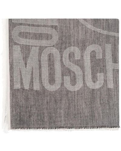 Moschino Schal mit logo - Grau
