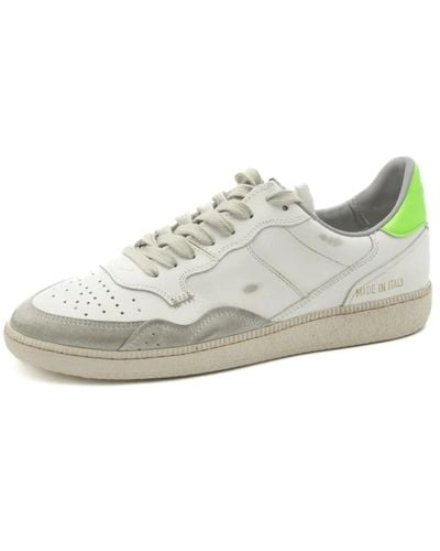 HIDNANDER Weiße fluogrüne sneakers