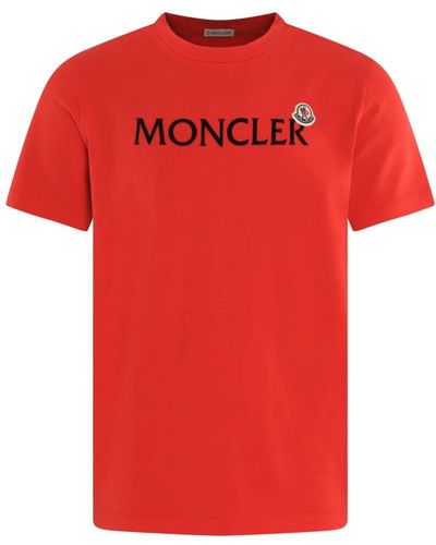 Moncler T-Shirts - Red