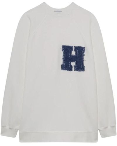 Halfboy Oversized crew neck patch sweatshirt - Weiß