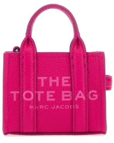 Marc Jacobs Fuchsia leder nano tote tasche charme - Pink