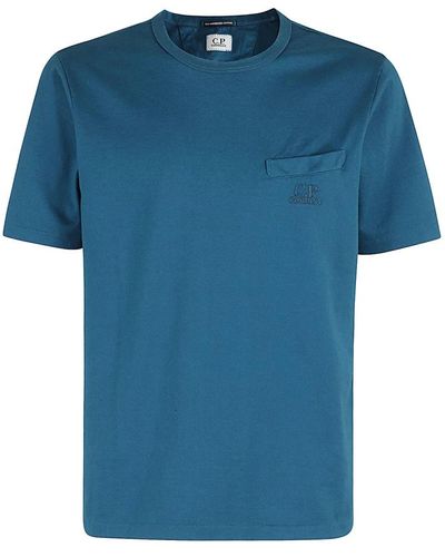 C.P. Company Taschen t-shirt twist stil,t-shirt mit einer gedrehten tasche - Blau