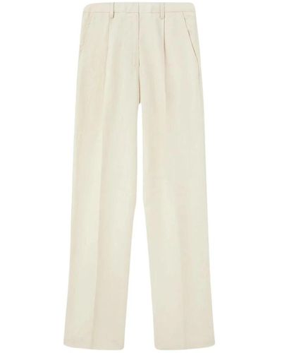 Pomandère Pantalones clásicos de algodón y lino - Neutro