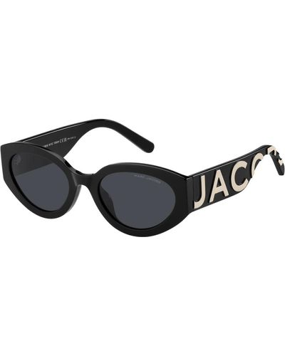 Marc Jacobs Schwarze weiß/graue sonnenbrille