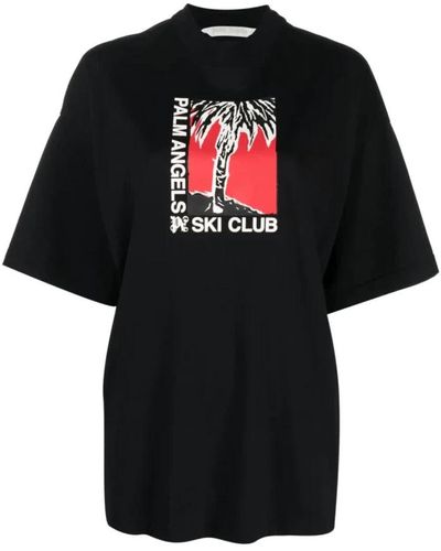 Palm Angels Ski club loose tee - Schwarz