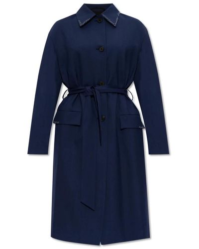 Marni Coats > belted coats - Bleu