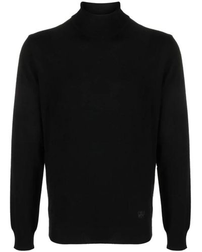 Corneliani 100% Virgin Wool Rollneck Sweater - Schwarz