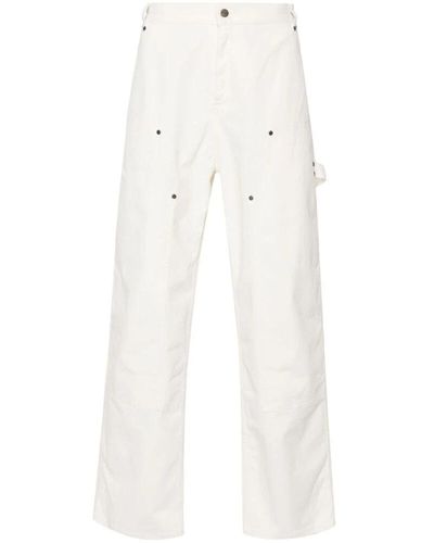 Represent Pantaloni a vita alta bianco crema