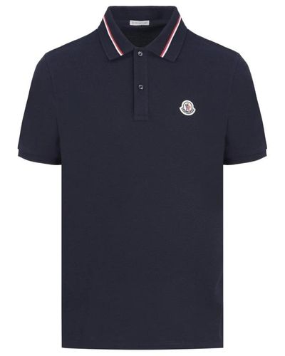 Moncler Polo Shirts - Blue