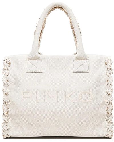 Pinko Tote Bags - White