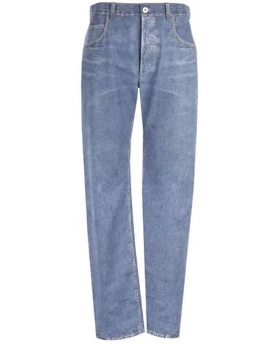 Bottega Veneta Pantalone in nabuk con stampa jeans - Blu
