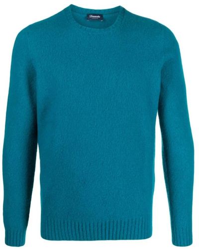 Drumohr Round-Neck Knitwear - Blue