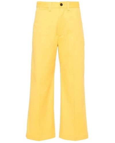 Ralph Lauren Wide Trousers - Yellow