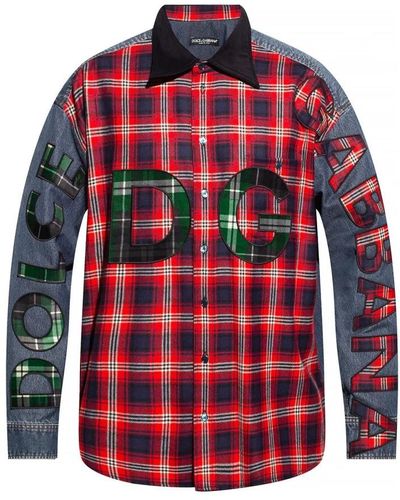 Dolce & Gabbana Denim Shirts - Red