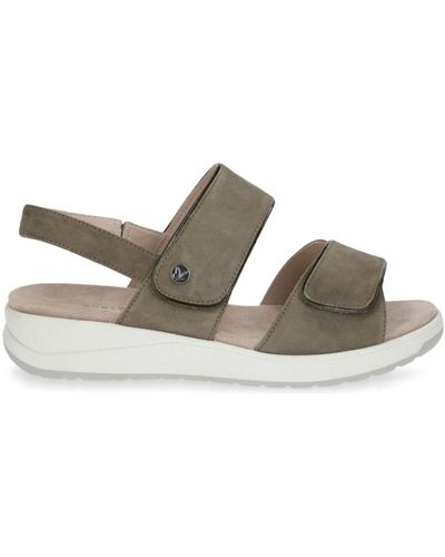 Caprice Flat Sandals - Grey