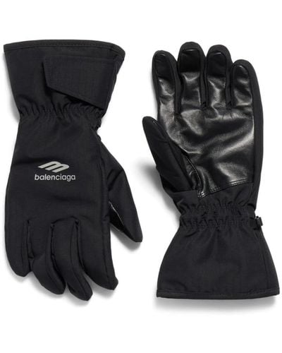 Balenciaga Logo Ski Gloves - Black