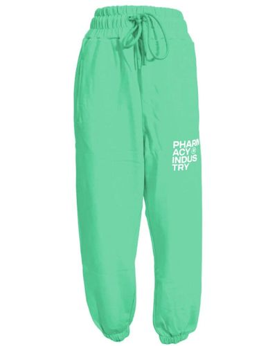 Pharmacy Industry Pantalones de chándal casuales con estampado de logo - Verde