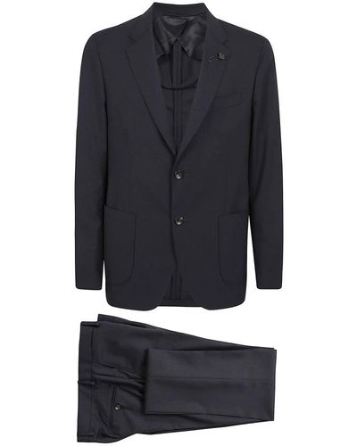 Lardini Single Breasted Suits - Blue