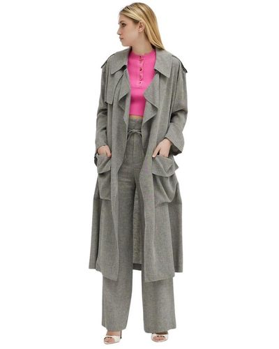 Erika Cavallini Semi Couture Trench Coats - Gray
