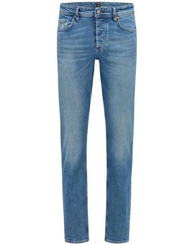 BOSS Tapered fit jeans - Blau