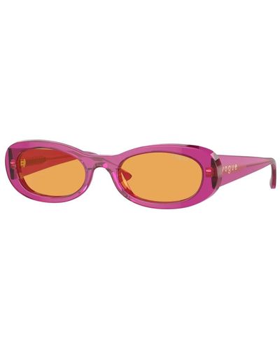 Vogue Oval sonnenbrille fuchsia transparent - Pink